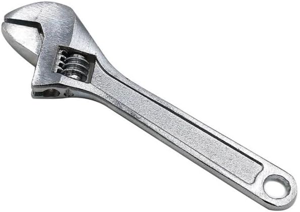 Silver Open End Wrench, Steel 2.5inch Adjustable Spanner for Repairing, Mini Hand Tools, Keychain Accessories