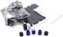 1/4 Dram (1ml) Cobalt Blue Glass Vial Bottle (144) with Flat Black Screw Caps and Orifice Reducers