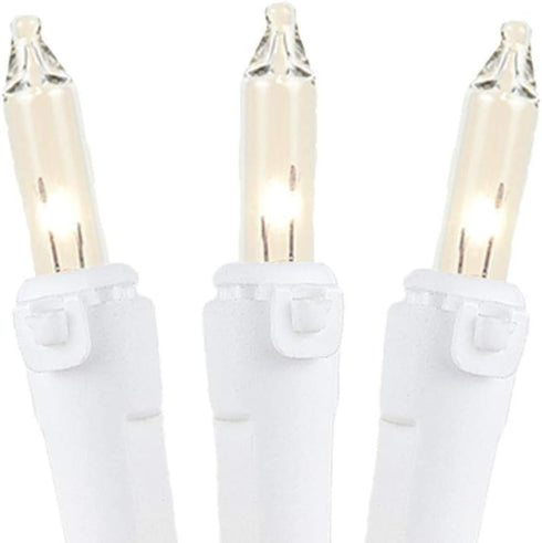 34FT 100 Commercial Christmas Lights by Novelty Lights, Indoor/Outdoor Mini Lights (White Wire)