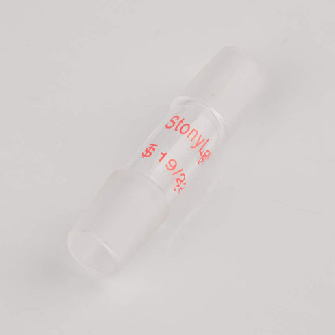 stonylab Glass 19/22 Straight Laboratory Adapter, Borosilicate Glass, 30mm Between Two 19/22 Ground Joints