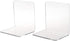 YS0911 2Pcs Clear Acrylic Bookends L-Shaped Desk Organizer Desktop Holder School S Stands
