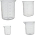 8 Pcs Plastic Graduated Beakers, Transparent Lab Measuring Cup, 50ml / 100ml / 150ml / 250ml Capacity, Clear Plastic