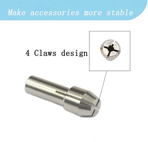 Luo ke 9Pcs Quickly Changed Rotary Collet Set with Clamping Nut for Dremel Tools