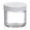 Wheaton W216921 Clear Glass 8oz Straight Sided Jar - Without 70-400 White Polypropylene Poly-Vinyl Lined Screw Cap,