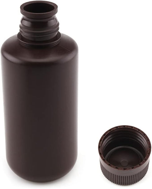 Othmro 2pcs 500ml Plastic Lab Cylindrical Chemical Reagent Bottle with Lids Wide Mouth