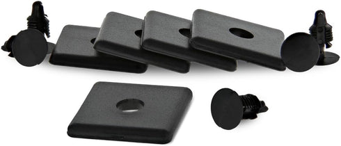 8020, 2015-Plain, 10 Series, 1" x 1" Black Plastic Square End Caps for 80/20 Aluminum Extrusion (5 Pack)