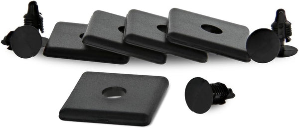 8020, 2015-Plain, 10 Series, 1" x 1" Black Plastic Square End Caps for 80/20 Aluminum Extrusion (5 Pack)