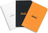 Rhodia Slim Staplebound Notebooks, Lined, 48 Sheets, 6 x 8 1/4 in., White Cover (119187C)