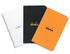 Rhodia Slim Staplebound Notebook - Graph 48 Sheets - 6 x 8 1/4 - White Cover (119181C)