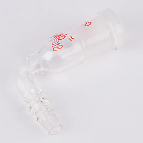 stonylab Borosilicate Glass 90 Degree Vacuum/Inert Gas Adapter, 14/20 Outer Joint for Laboratory Supply