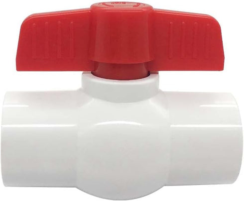 1Pcs 1-1/4 Inch PVC Ball Valve, Slip Shut-off Ball Valve Socket with Easy-Turn T-Handle for Irrigation Plumbing