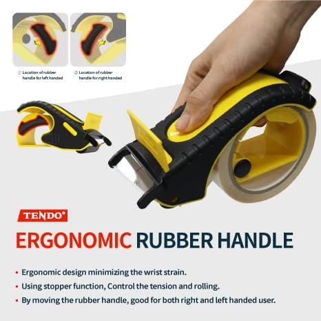 TENDO° Heavy Duty Shipping Tape Dispenser, Reusable Eco-Friendly 2’’ Master Piece with Patented Blades - P-2200 (4th