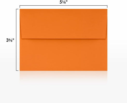 LUXPaper 4Bar A1 Invitation Envelopes, Peel & Press, Mandarin Orange, 50 Qty