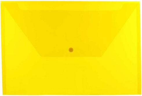 JAM PAPER Plastic Envelopes with Snap Closure - Assorted Colors - Legal Booklet - 9 3/4 x 14 1/2 - 6/Pack