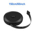 Black Tape Measure, Mini Measuring Tape, Automatically Retractable Soft Reusable Plastic Ruler