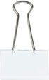 JAM PAPER Colorful Binder Clips, Large, 1 1/2 Inch (41 mm), White, 12/Pack
