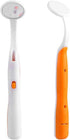 2 Pcs Dental Mirror with Light Tool - LED Lighted Teeth Inspection Mirror, Anti Fog Curve Angle