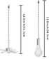 Bulb 13.6 Inches Set Ceiling Fan Pull Chain Extension Ornaments Chains with Decorative Light and Fan Cord Bronze Fan