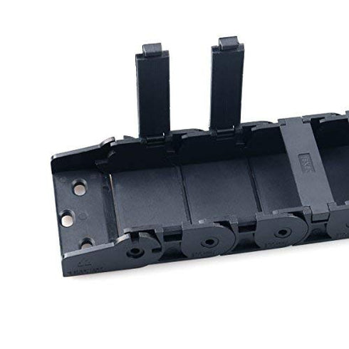 URBEST 18mm x 50mm Black Plastic Flexible Nested Drag Chain Cable Carrier, 1M for Electrical Machines
