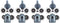 TOPINCN Shower Door Rollers - 8 Pcs Twin Bottom Top Pulleys Wheels Runners Replacement Kit for Bathroom