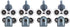 TOPINCN Shower Door Rollers - 8 Pcs Twin Bottom Top Pulleys Wheels Runners Replacement Kit for Bathroom