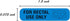 Blue Stickers for Rectal Use Only - 500 Small Permanent Adhesive Labels, 0.375" x 1.5"