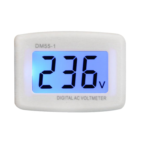Generic DM55-1 Blue LCD Digital Voltage Meter Voltmeter LED AC 100-300V with US Plug