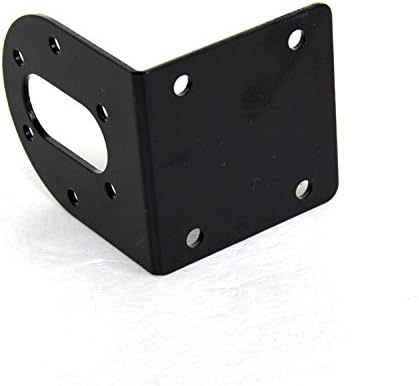 Black 37mm DC Gear Motors Mounting Bracket - Iron Anti-Rust Gearbox L-Shape Fixed Seat