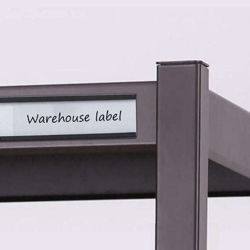 C Channel Magnetic Label Holders, 1x3 Inches with Paper Inserts and Clear Protectors, Pack of 100 Data Card Holders