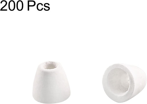 uxcell 200pcs Ceramic Electrical Insulator, 3mm Dia Tapered Porcelain Tube Beads for High Temperature