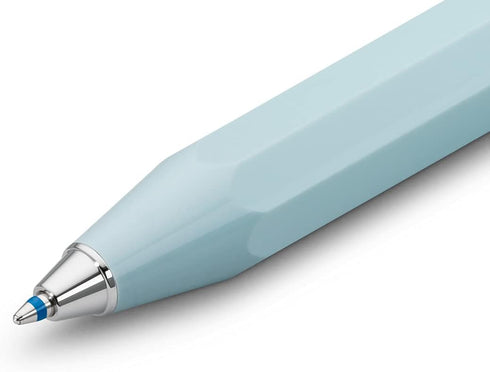 Kaweco Skyline Sport Mint Business Ballpoint Pen Made of Plastic in Eight Edge Design, 12 g Lightweight Pocket Ballpoint Pen with Reliable Heart Curve Mechanism, Retractable Ballpoint Pen