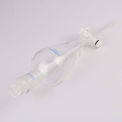 Borosilicate Glass 250ml Conical Separatory Funnel with PTFE Stopcock