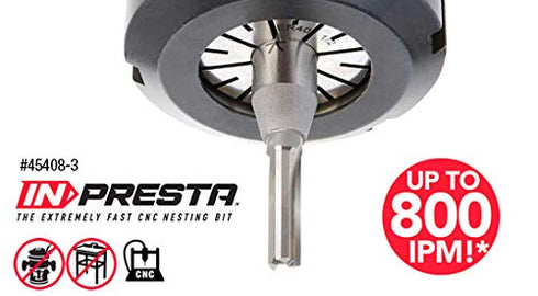 Amana Tool Carbide Tipped Straight Plunge, 1/4 Dia x 1", 2 Shank, Model 45486