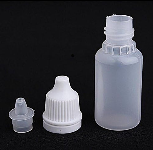 50PCS 15ml/0.5oz Empty Refillable Clear Plastic Dropping Bottles, Portable Squeezable Dropper Container with Caps