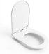 MinSha 17 14 inches, D-shaped/U-shaped toilet seat, x soft close silent cover, heavy-duty PP material, quick release