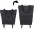 HOBBYIN Shopping Bag with Wheels, Grocery Cart with Hand Straps, Hand Pulling Utility Trolley Bags, Water-repellent