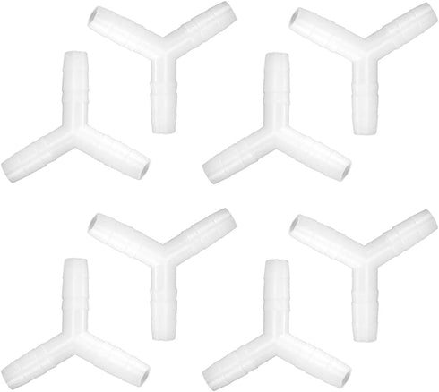 Joywayus Plastic Hose Barb 9mm - Equal 3 Way Y Shaped Fitting Tube Adapter, Pack of 8