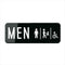 FZSWWH Self Adhesive 10X3 Inch Sign for Door Acrylic Plastic Set Men Restroom
