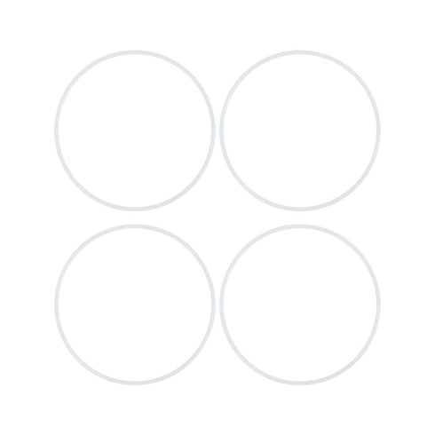 X AUTOHAUX Silicone O-Rings, 105mm OD 98mm ID 3.5mm Width VMQ Seal Gasket for Pipe Repair, White, Pack of 4