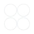 X AUTOHAUX Silicone O-Rings, 105mm OD 98mm ID 3.5mm Width VMQ Seal Gasket for Pipe Repair, White, Pack of 4