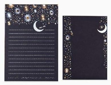 Stationary Paper with Envelopes Pack of 27, Flashing Series Design Writing Stationery Paper with 9 Envelopes, 8.5 x 6