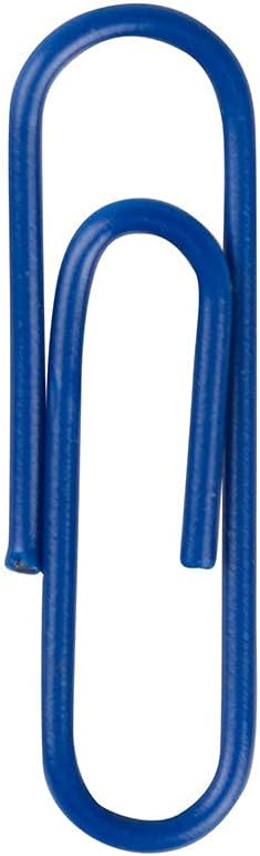 JAM PAPER Dark Blue Paper Clips - Regular 1 Inch - 100/Pack Colorful