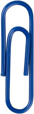 JAM PAPER Dark Blue Paper Clips - Regular 1 Inch - 100/Pack Colorful