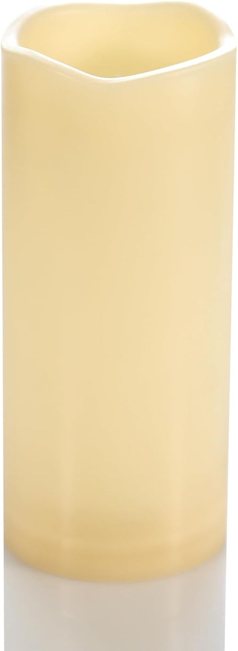 Outdoor Waterproof Battery Operated 3'' x 7'' Flameless Pillar Candle with Timer for Wedding Party Halloween