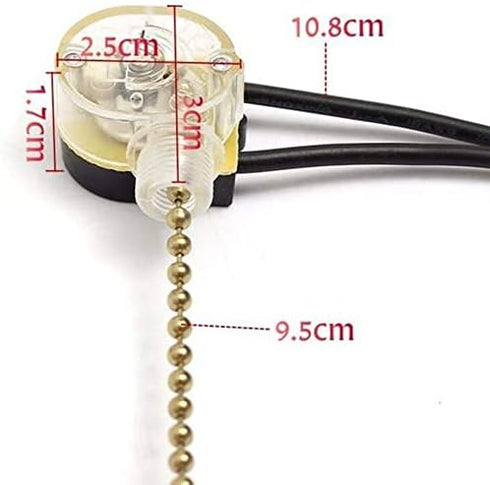 Generic Universal Ceiling Fan Wall Light Replacement Pull Chain Brass Switch Control Lovely and Professional