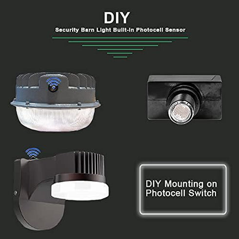 Dusk to Dawn Sensor Photocell Switch Wire-in Light Control IP65 Waterproof Sensor for Outdoor Lights