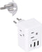 Switzerland Travel Plug Adapter: Swiss Outlet Adapter with 3 Outlets, 3 USB Charging Ports (1 USB C), Travel Essentials