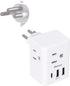 Switzerland Travel Plug Adapter: Swiss Outlet Adapter with 3 Outlets, 3 USB Charging Ports (1 USB C), Travel Essentials