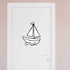 Azeeda (460mm) (DW00143711) 'Sail Boat Toy' White Premium Vinyl Decal Sticker Waterproof, Durable & Easy to Apply