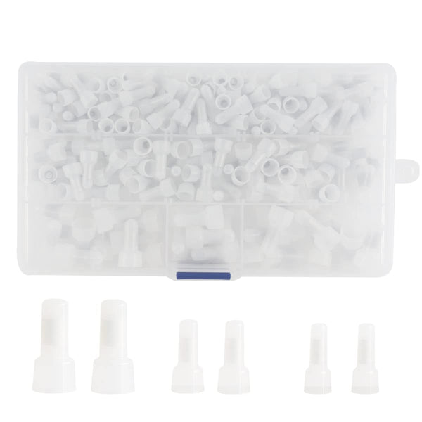 250pcs Closed End Crimp Connector Kit, Aluminium Core and Nylon Wire Connectors for 22-10 Gauge